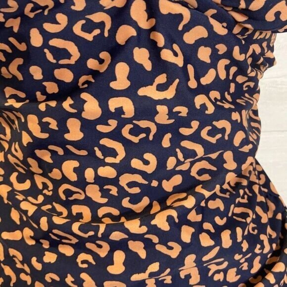 Kona Sol Women's Navy Leopard Spot Shirred Tankini Top NWT - Swimwear‎ - Picture 4 of 5